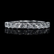 Diamond 18k White Gold Wedding Band Ring   