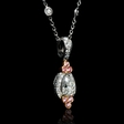 1.41ct Charles Krypell Diamond Antique Style Platinum & 18k Rose Gold Pendant Necklace