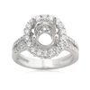 Diamond Platinum Halo Engagement Ring Setting