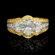 2.59ct Charles Krypell GIA Certified Diamond Platinum & 18k Yellow Gold Engagement Ring