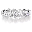 5.24ct Diamond Round Brilliant Cut Shared Prong Platinum Eternity Wedding Band Ring