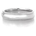 Men's Platinum Antique Style Wedding Band Ring