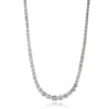 Diamond 18k White Gold Graduated Riviera(Tennis) Necklace