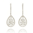 2.49ct Diamond 18k White Gold Dangle Earrings