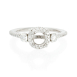 .43ct Ritani Bella Vita Collection Diamond 18k White Gold Halo Engagement Ring Setting
