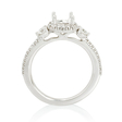 .43ct Ritani Bella Vita Collection Diamond 18k White Gold Halo Engagement Ring Setting