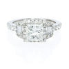 Diamond Platinum Halo Engagement Ring Setting