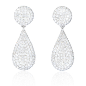 Diamond 18k White Gold Dangle Earrings