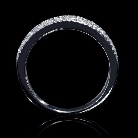 1.19ct Diamond 18K White Gold Wedding Band Ring