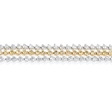 5.53ct Diamond 18k Two Tone Gold Three Row Bracelet
