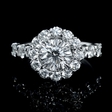 2.51ct Christopher Designs Diamond 18k White Gold Engagement Ring