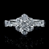 Diamond 18k White Gold Flower Ring