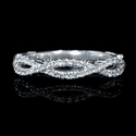 Diamond Platinum Antique Style Wedding Band Ring