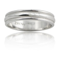 Men's 14k White Gold Antique Style Wedding Band Ring