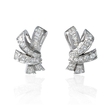 2.62ct Diamond 18k White Gold Cluster Earrings