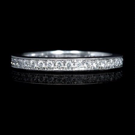 Diamond Antique Style Platinum Eternity Ring