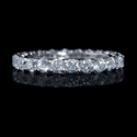 Diamond 1.69 Carats Round Brilliant Cut Platinum Eternity Wedding Band Ring