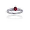 Leo Pizzo Diamond & Ruby 18k White Gold Ring
