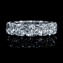 Diamond EGL Certified 18k White Gold Eternity Wedding Band Ring