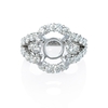 Diamond 18k White Gold Halo Engagement Ring Setting