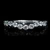 Diamond 18k White Gold Wedding Band Ring Guard