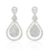 Diamond 18k White Gold Dangle Earrings