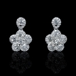 1.50ct Diamond 18k White Gold Dangle Earrings