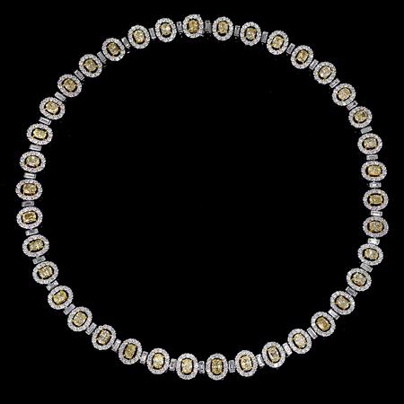 Diamond 18k Two Tone Gold Necklace