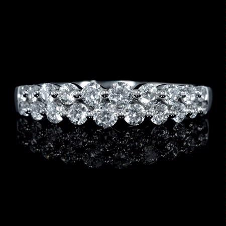 Diamond 18k White Gold Wedding Band Ring