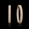 Diamond 18k Rose Gold Dangle Earrings 