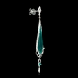 .36ct Diamond Agate and Emerald 18k White Gold Dangle Earrings