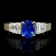 .73ct Diamond and Ceylon Sapphire 18k White and Yellow Gold Engagement Ring Setting