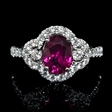 .81ct Diamond and Ruby 18k White Gold Ring