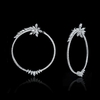 Diamond 18k White Gold Hoop Earrings